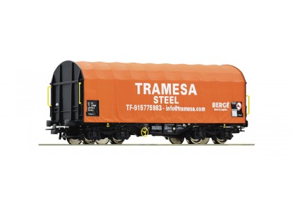 Vagon cu prelata culisanta Tramesa Steel - H0 ROCO 76439.C